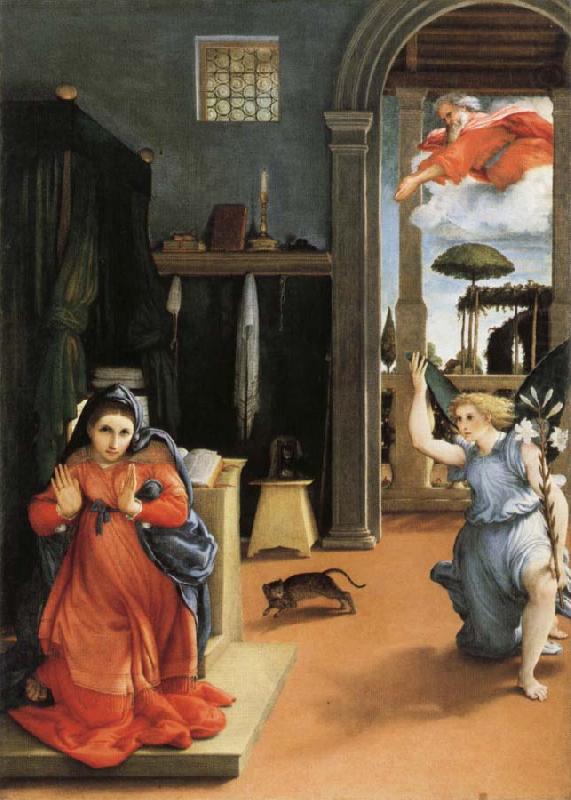Annunciation, Lorenzo Lotto